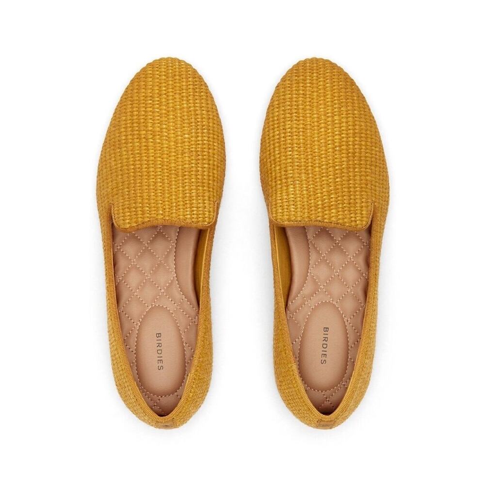 Birdies Mustard Yellow Woven Flats
